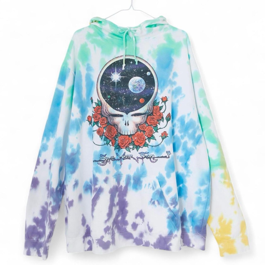 Grateful Dead Tie-Dye Oversized Hoodie Sweatshirt Unisex Sz L/Xl* #Gratefuldead